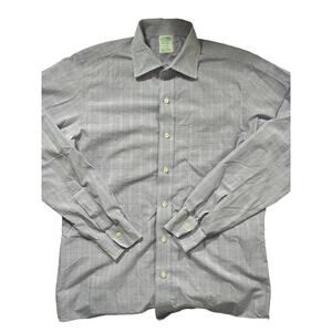 Brooks Brothers Milano Shades of Purple Plaid Shirt 15.5-33